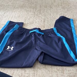 Under Armour Kids' Dark Blue Joggers with Light Blue Accents
